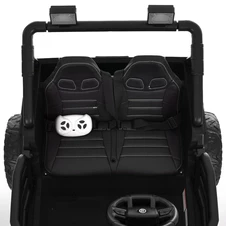 Двухместный детский джип M 6287 EBLR-2 (24V) электромобиль, кожаное сиденье, черный фото 13