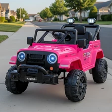 Джип на аккумуляторе для детей M 6289 EBLR-8, 2 мотора, музыка, свет, розовый купить