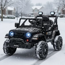 Джип на аккумуляторе для детей M 6289 EBLR-2, 2 мотора, музыка, свет, черный