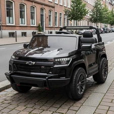 Двухместный детский электромобиль M 6290 EBLR-2 (24V) Chevrolet, мягкое сиденье, черный