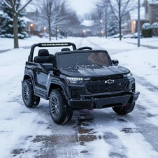 Двухместный детский электромобиль M 6290 EBLR-2 (24V) Chevrolet, мягкое сиденье, черный фото 11