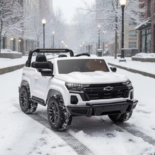 Двухместный детский электромобиль M 6290 EBLR-1 (24V) Chevrolet, мягкое сиденье, белый фото 11