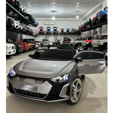 Детская машина M 6268 EBLRS-11 Audi серая, автопокраска, кожаное сиденье купить