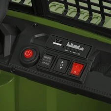 Двухместный детский электромобиль джип M 6259 EBLR-10 (24V) зеленый, кожаное сиденье фото 13