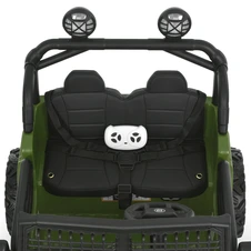Двухместный детский электромобиль джип M 6259 EBLR-10 (24V) зеленый, кожаное сиденье фото 16