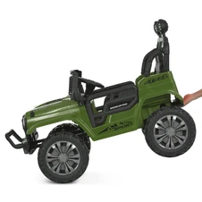 Двухместный детский электромобиль джип M 6259 EBLR-10 (24V) зеленый, кожаное сиденье фото 66