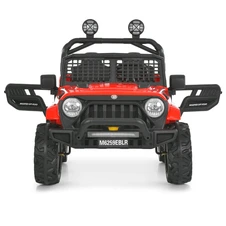 Двухместный детский электромобиль джип M 6259 EBLR-8 (24V) розовый, кожаное сиденье фото 66