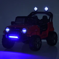 Двухместный детский джип на аккумуляторе M 6259 EBLR-3 (24V) красный, кожаное сиденье фото 88