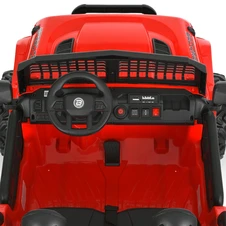 Двухместный детский джип на аккумуляторе M 6259 EBLR-3 (24V) красный, кожаное сиденье фото 99