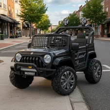 Джип на аккумуляторе для детей M 6259 EBLR-2 (24V) черный, кожаное сиденье