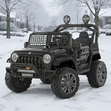 Джип на аккумуляторе для детей M 6259 EBLR-2 (24V) черный, кожаное сиденье купить