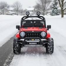 Джип на аккумуляторе для детей M 6259 EBLR-2 (24V) черный, кожаное сиденье фото 33