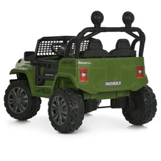 Двухместный джип на аккумуляторе для детей M 6259 EBLR-2 (24V) черный, кожаное сиденье фото 55