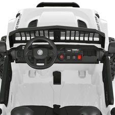 Двухместный джип на аккумуляторе для детей M 6259 EBLR-1 (24V) белый, кожаное сиденье фото 13