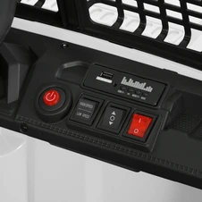 Двухместный джип на аккумуляторе для детей M 6259 EBLR-1 (24V) белый, кожаное сиденье фото 16