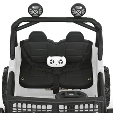 Двухместный джип на аккумуляторе для детей M 6259 EBLR-1 (24V) белый, кожаное сиденье фото 32