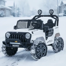 Джип на аккумуляторе для детей M 6259 EBLR-1 (24V) белый, кожаное сиденье купить