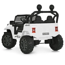 Двухместный джип на аккумуляторе для детей M 6259 EBLR-1 (24V) белый, кожаное сиденье фото 77