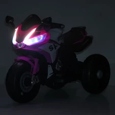 Мотоцикл для детей M 6267 EL-8 розовый, два двигателя, музыка, свет фото 18
