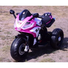 Мотоцикл для детей M 6267 EL-8 розовый, два двигателя, музыка, свет фото 33