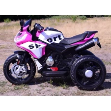 Мотоцикл для детей M 6267 EL-8 розовый, два двигателя, музыка, свет фото 44