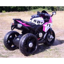 Мотоцикл для детей M 6267 EL-8 розовый, два двигателя, музыка, свет фото 99