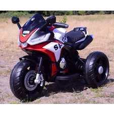 Детский мотоцикл M 6267 EL-3 на аккумуляторе, кожаное сиденье, красный купить