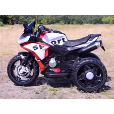 Детский мотоцикл M 6267 EL-3 на аккумуляторе, кожаное сиденье, красный фото 55