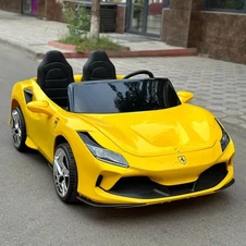 Детский электромобиль M 6197 EBLR-6 (24V) двухместный Ferrari, желтый, свет, MP3, Bluetooth