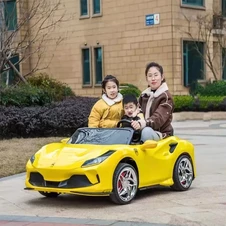 Детский электромобиль M 6197 EBLR-6 (24V) двухместный Ferrari, желтый, свет, MP3, Bluetooth фото 32
