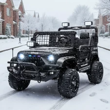 Двухместный детский джип M 6270 EBLR-2 (24V) электромобиль, черный, свет, MP3, Bluetooth