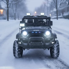 Двухместный детский джип M 6270 EBLR-2 (24V) электромобиль, черный, свет, MP3, Bluetooth фото 11