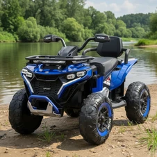 Детский электрический квадроцикл M 6272 EBLR-4 (24V) синий, пульт управления фото 11