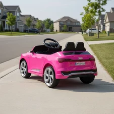 Детская машина на аккумуляторе M 5899 EBLRS-8 розовая, Audi, мягкое сиденье фото 11