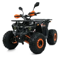 Подростковый квадроцикл Prof1 HB-EATV 1450H-2-7 (MP3), 4 аккумулятора, черно-оранжевый