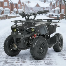 Квадроцикл на аккумуляторе HB-ATV 800AS-2 черный, надувные резиновые колеса