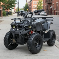 Квадроцикл на аккумуляторе HB-ATV 800AS-2 черный, надувные резиновые колеса купить