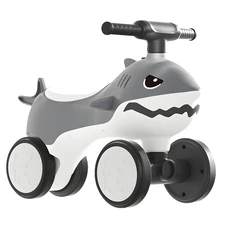 Беговел - толокар BB-0017 Grey акула, музыка, свет, серый