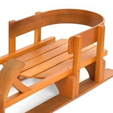 Детские санки JSXQ-23 деревянные, со спинкой купить