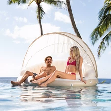 Надувной плот матрас Intex 58292 с навесом, 199 х 150 х 190 см.