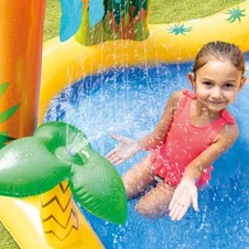 Надувной игровой центр Intex 57444 Динозавры, 249 х 191 х 109 см., с горкой фото 55