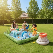 Надувной игровой центр Intex 56132 Парк юрского периода, 202 х 201 х 36 см.