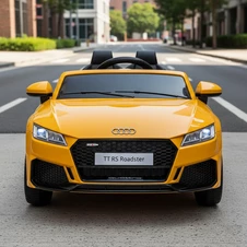 Детский электромобиль M 5012 EBLR-6 желтый, Audi, кожаное сиденье купить