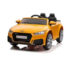 Детский электромобиль M 5012 EBLR-6 желтый, Audi, кожаное сиденье фото 88