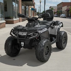 Детский электроквадроцикл M 6080 EBLR-11 серый, 4 мотора, пульт управления