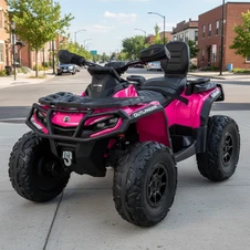 Детский электроквадроцикл M 6080 EBLR-8-2 розовый, 4 мотора, пульт управления