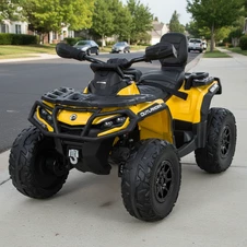 Детский электрический квадроцикл M 6080 EBLR-6 желтый, 4 мотора, пульт управления