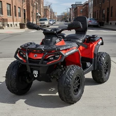 Детский электрический квадроцикл M 6080 EBLR-3 красный, 4 мотора, пульт управления