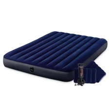Надувной велюр матрас Intex 64765, 203 х 152 х 25 см., с двумя подушками