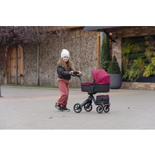 Коляска для куклы Carrello Gloria 9631A Deep red бордовая, с сумочкой фото 77